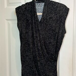 GNU Black and brown Textured Sleeveless Top size L